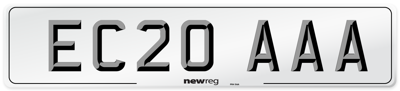 EC20 AAA Number Plate from New Reg